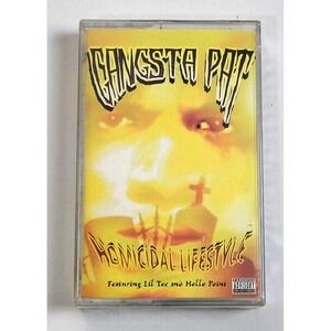 GANGSTA PAT - HOMICIDAL LIFESTYLE (1997) - HIP HOP CASSETTE -‎  FACTORY SEALED!